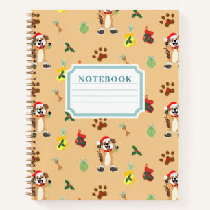 Christmas Dog Notebook