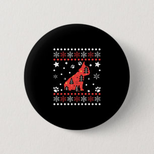 Christmas Dog Pattern French Bulldog Owner 1 6 Cm Round Badge