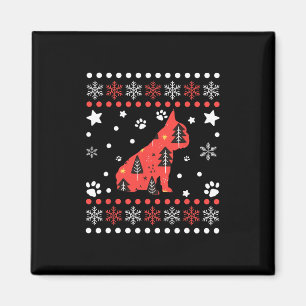 Christmas Dog Pattern French Bulldog Owner 1 Magnet