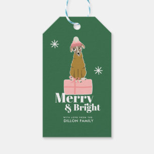 Christmas Dog Personalise Gift Tag