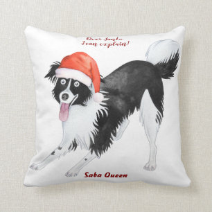Christmas Dog Photo Dear Santa I can explain Cushion