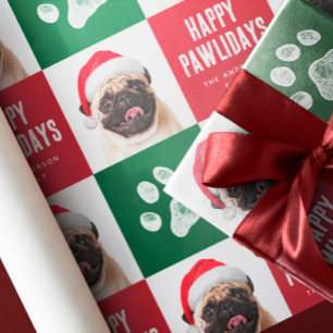 Christmas Dog Photo Wrapping Paper
