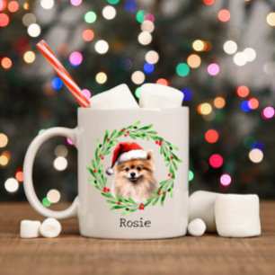 Christmas Dog Pomeranian Holidays Pet Coffee Mug