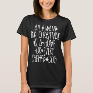 Christmas Dog Rescue A Home For Every Shelter Dog T-Shirt