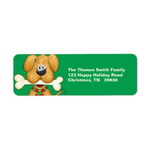 Christmas Dog Return Label Return Address Label