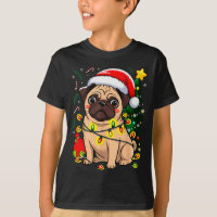 Christmas Dog Santa Clause Pug Puppy X-mas 