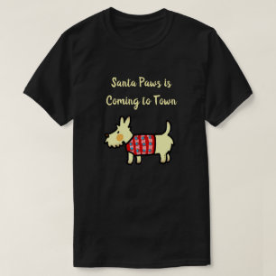 Christmas Dog Santa Paws Festive Puppy T-Shirt