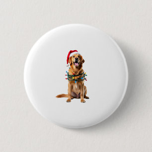 Christmas Dog Shirt, Christmas Golden retriever Pa 6 Cm Round Badge