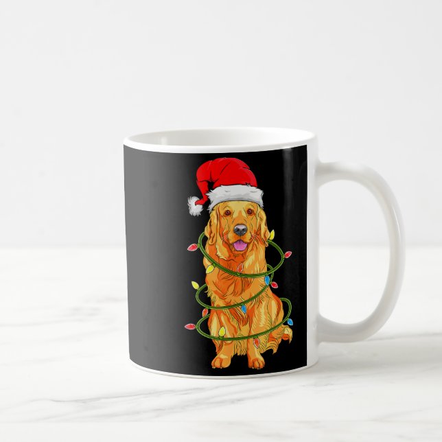 Christmas Dog Shirt, Christmas Golden Retriever Pa Coffee Mug (Right)
