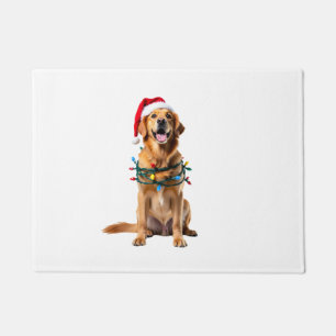 Christmas Dog Shirt, Christmas Golden retriever Pa Doormat