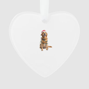 Christmas Dog Shirt, Christmas Golden retriever Pa Ornament