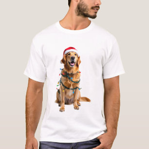 Christmas Dog Shirt, Christmas Golden retriever Pa T-Shirt