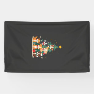 Christmas Dog Tree T-Shirt Cute Funny Puppy Dogs X Banner