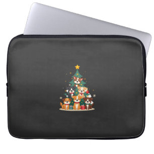 Christmas Dog Tree T-Shirt Cute Funny Puppy Dogs X Laptop Sleeve
