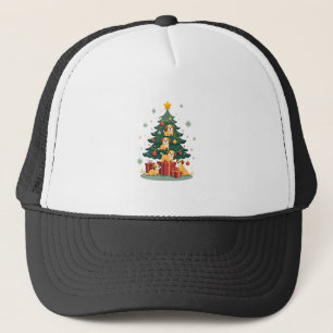 Christmas Dog Tree T-Shirt Cute Funny Puppy Dogs X Trucker Hat
