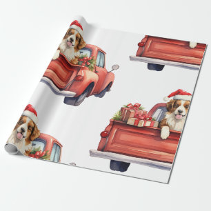 Christmas Dog with Gifts Wrapping Paper