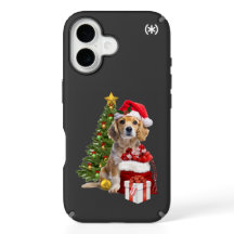 Christmas Dog With Tree Cute