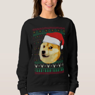 Christmas Doge Meme Shiba Inu Santa Funny Ugly Swe Sweatshirt