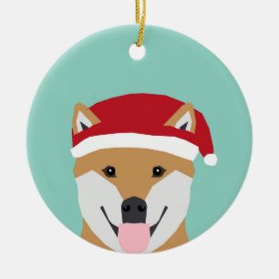 Christmas Doge Ornament - shiba inu christmas dog
