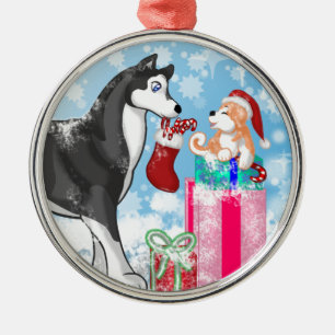 Christmas Doggies! Metal Tree Decoration