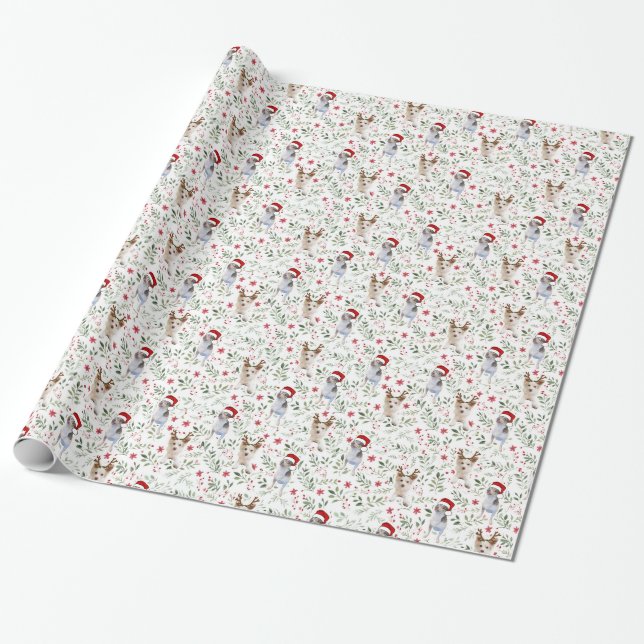 Christmas Doggos Wrapping Paper (Unrolled)