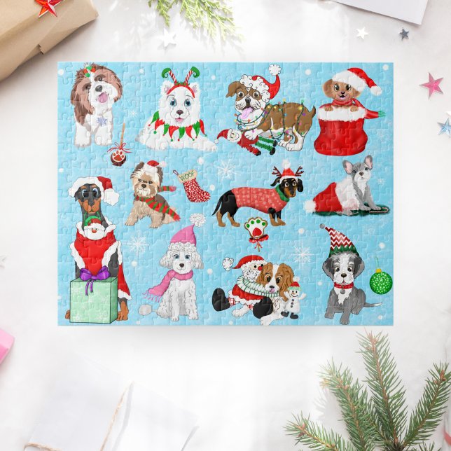 Christmas Dogs Celebration Jigsaw Puzzle (Creator Uploaded)