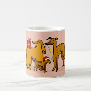 Christmas dogs coffee mug