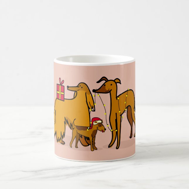 Christmas dogs coffee mug (Center)