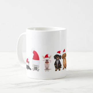 Christmas dogs coffee mug