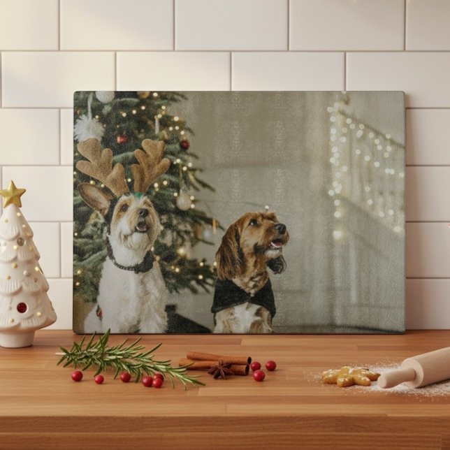 Christmas Dogs Cutting Board Holiday Gift (Creator Uploaded)