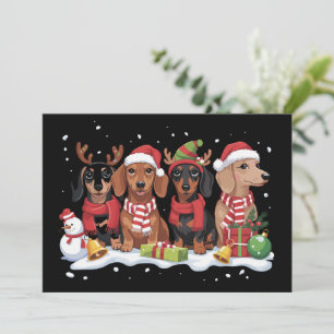 Christmas Dogs Dachshund Lover Dog Mum  Holiday Card
