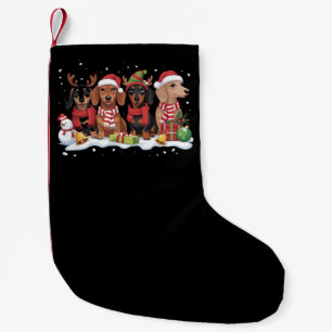 Christmas Dogs Dachshund Lover Dog Mum  Small Christmas Stocking