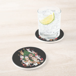 Christmas Dogs Dog Lover Holiday Dog Mum  Coaster