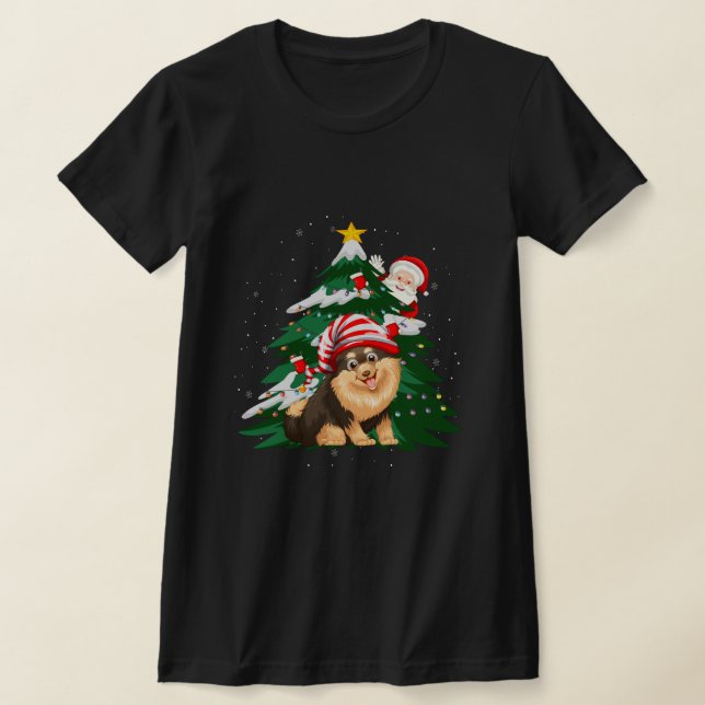 Christmas Dogs, Dog Mum T-Shirt (Laydown)