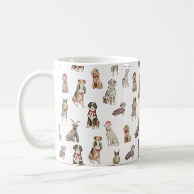 Christmas Dogs Mug (Left)