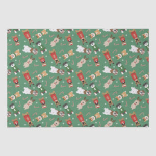 Christmas Dogs Pattern Red Green Tissue Paper