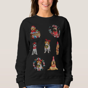Christmas Dogs Sticker Pack Pitbull Golden Pug For Sweatshirt