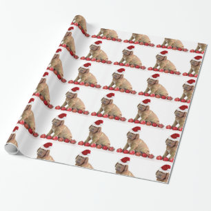 Christmas Dogue de Bordeaux wrapping paper