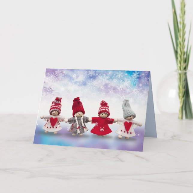 christmas dolls greeting card (Front)