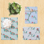 Christmas Dolphin Shark Turtle Sea life  Wrapping Paper Sheet<br><div class="desc">This design may be personalised in the area provided by changing the photo and/or text. Or it can be customised by choosing the click to customise further option and delete or change the colour of the background, add text, change the text colour or style, or delete the text for an...</div>