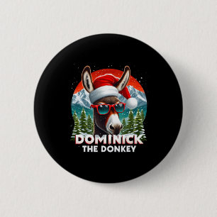 Christmas Dominick The Donkey Christmas Xmas Donke 6 Cm Round Badge