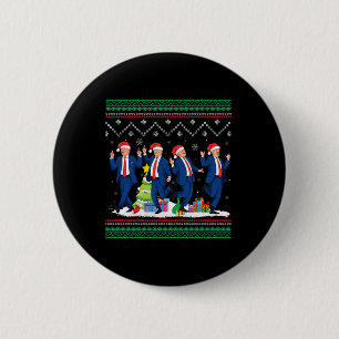 Christmas Donald Trump President 2024 Dancing Funn 6 Cm Round Badge