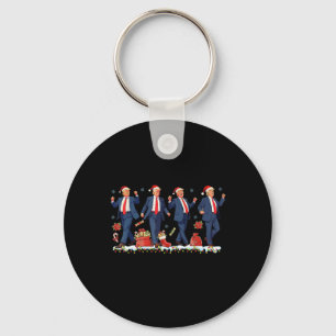 Christmas Donald Trump President 2024 Dancing Funn Key Ring