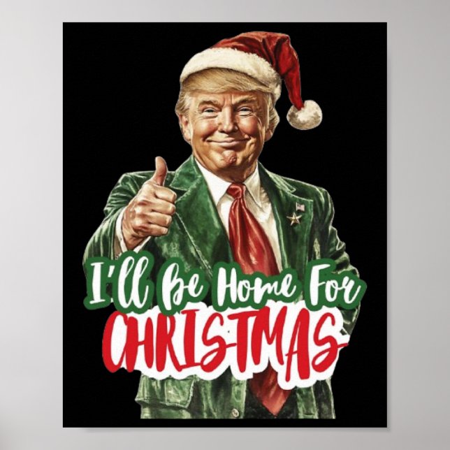 Christmas Donald Trump President 2024 Dancing Funn Poster (Front)