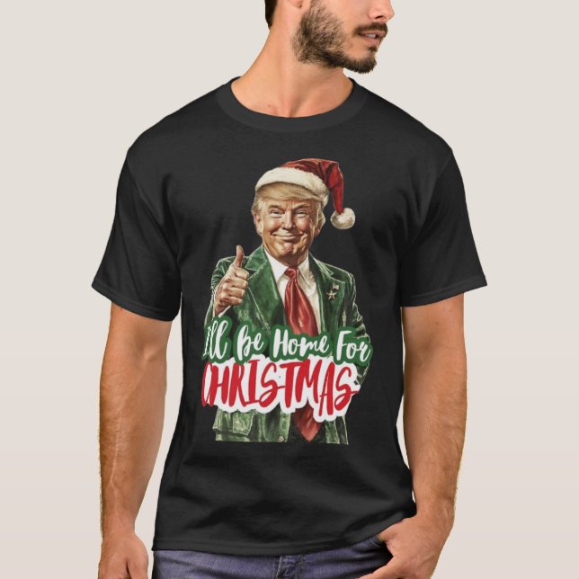 Christmas Donald Trump President 2024 Dancing Funn T-Shirt (Front)