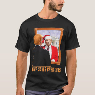 Christmas Donald Trump President 2024 Trump Saves  T-Shirt
