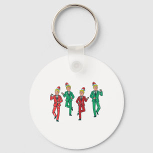 Christmas Donald Trumps Dancing Funny Xmas Men Wom Key Ring
