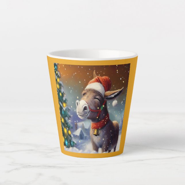 Christmas Donkey 1 Latte Mug (Front)
