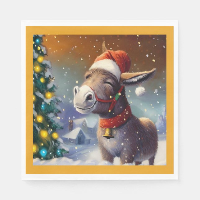 Christmas Donkey 1 Napkin (Front)