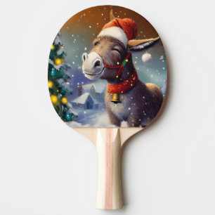 Christmas Donkey (1) Ping Pong Paddle